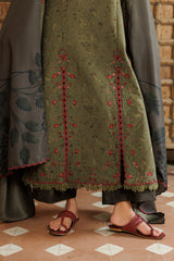 Embroidered Printed Viscose Linen By IZNIK