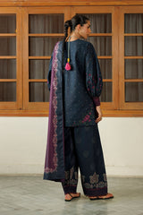 Embroidered Printed Viscose Linen By IZNIK
