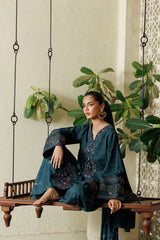 Embroidered Printed Viscose Linen By IZNIK