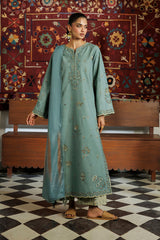 Embroidered Printed Viscose Linen By IZNIK