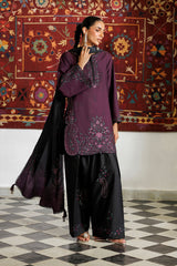 Embroidered Printed Viscose Linen By IZNIK