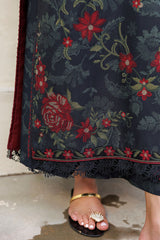 Embroidered Printed Viscose Linen By IZNIK