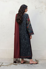 Embroidered Printed Viscose Linen By IZNIK