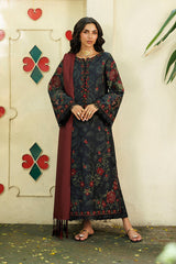 Embroidered Printed Viscose Linen By IZNIK