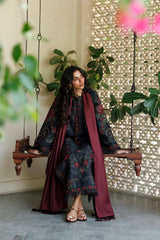 Embroidered Printed Viscose Linen By IZNIK