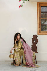Embroidered Printed Viscose Linen By IZNIK