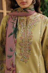 Embroidered Printed Viscose Linen By IZNIK