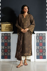 Embroidered Printed Viscose Linen By IZNIK