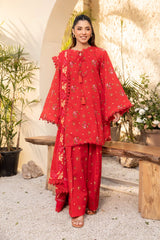 3 Pc Unstitched Printed Lawn Suit Elaheh By M.Basic | MB-ELHV1-01