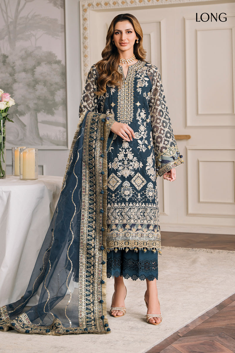 3-PC Unstitched Embroidered Chiffon Chantelle By Baroque | CH12-01