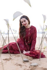 FP-07 AISHA | 3Pc Unstitched Luxury Lawn Collection Sahil Kinare By Qalamkar