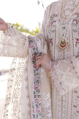 FP-12 MARWA | 3Pc Unstitched Luxury Lawn Collection Sahil Kinare By Qalamkar