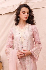 KM-03 AOIFE | 3PC Unstitched Lawn Chikankari Eid Edit By Qalamkar