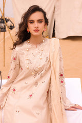 KM-07 CAOIMHE | 3PC Unstitched Lawn Chikankari Eid Edit By Qalamkar