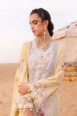 KM-01 NIAMH | 3PC Unstitched Lawn Chikankari Eid Edit By Qalamkar