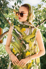 MPT-2503-A | 3Pc Unstitched Suit Printed Lawn Spring Summer 25 M Print By Maria B