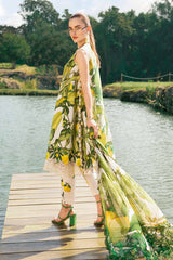 MPT-2503-A | 3Pc Unstitched Suit Printed Lawn Spring Summer 25 M Print By Maria B