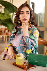 MPT-2503-B | 3Pc Unstitched Suit Printed Lawn Spring Summer 25 M Print By Maria B