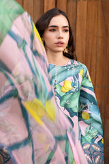 MPT-2503-B | 3Pc Unstitched Suit Printed Lawn Spring Summer 25 M Print By Maria B