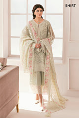 3-PC Unstitched Embroidered Chiffon Chantelle By Baroque | CH11-01