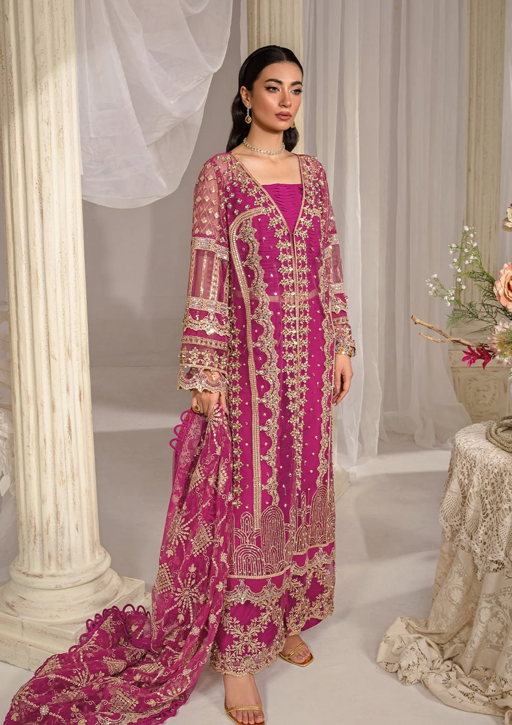 EFE-07 REGALIA | 3Pc Unstitched Suit Festive Formal Exhibit Evara By Elaf Premium