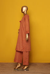 KC-04 Khaddar 2piece Stitched Rust - Ready to wear