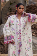 3-PC Unstitched Embroidered Lawn Meili By Zaha | ZL26-03 A