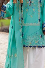 3-PC Unstitched Embroidered Lawn Meili By Zaha | ZL26-06 A