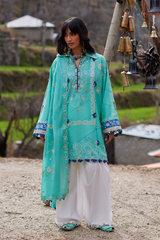 3-PC Unstitched Embroidered Lawn Meili By Zaha | ZL26-06 A