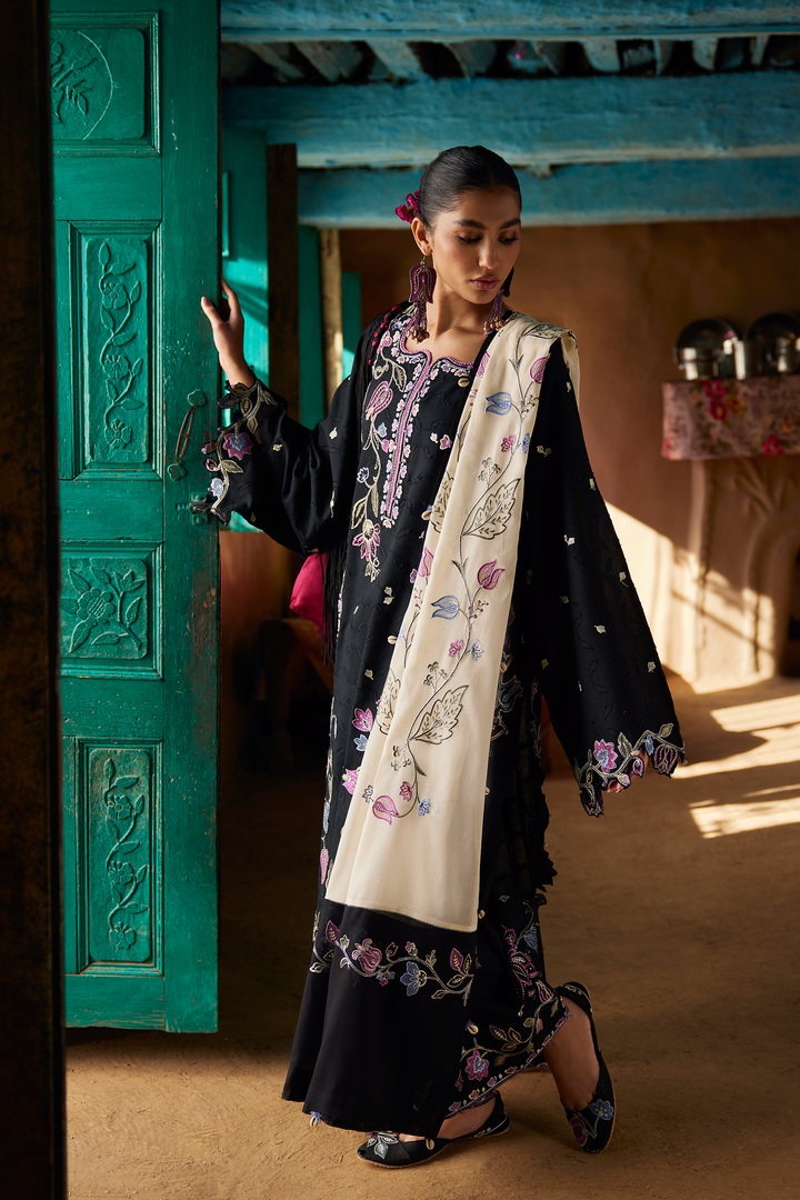 3-PC Unstitched Embroidered Lawn Meili By Zaha | ZL26-07 B