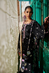 3-PC Unstitched Embroidered Lawn Meili By Zaha | ZL26-07 B