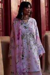 3-PC Unstitched Embroidered Lawn Meili By Zaha | ZL26-12 A