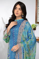 CCS4-24 | 3PC Unstitched Embroidered Lawn suit Combination By Charizma