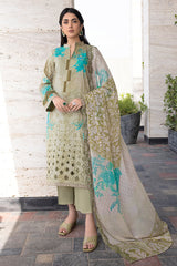 CCS4-28 | 3PC Unstitched Embroidered Lawn suit Combination By Charizma