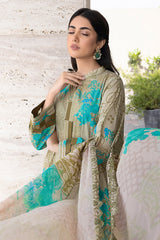 CCS4-28 | 3PC Unstitched Embroidered Lawn suit Combination By Charizma