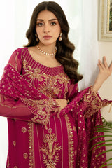 3-PC Unstitched Embroidered Suit Dehleez By Raeesa Premium | Dl 1031