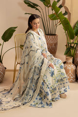 Embroidered Premium Viscose Front & Side Panels Gulkar By Raeesa Premium
