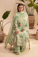 Digital Printed + Embroidered Premium Viscose Front Gulkar By Raeesa Premium