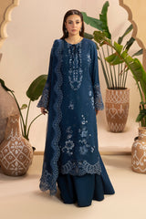 Embroidered Premium Viscose Front & Side Panels Gulkar By Raeesa Premium
