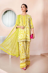 MPT-2504-A | 3Pc Unstitched Suit Printed Lawn Spring Summer 25 M Print By Maria B