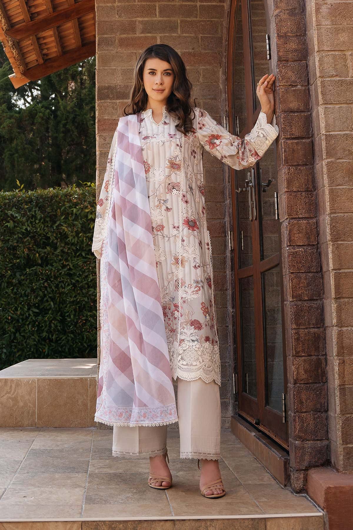 3-PC Unstitched Embroidered Soft Prints By Afrozeh | Azara A