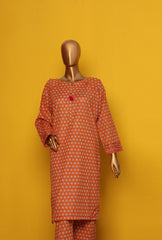 KC-04 Khaddar 2piece Stitched Rust - Ready to wear