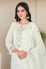 3-PC Unstitched Fancy Embroidered Viscose Najwa By Tawakkal Fabrics | D-4388
