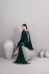 3-PC Unstitched Fancy Embroiedere Velvet Velvora By Tawakkal Fabrics | D-4925