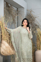 D-9983 | 3PC Semi-Stitched Arushi Collection By Tawakkal Fabrics