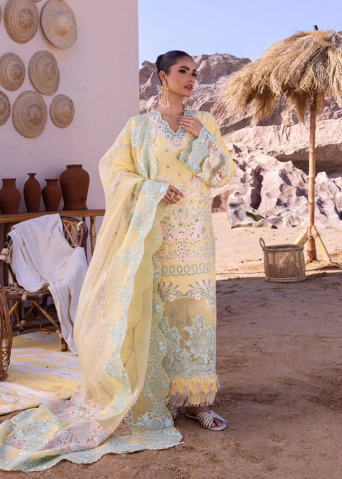 DAHLIA | 3PC Unstitched Luxury Lawn Oasis By Akbar Aslam