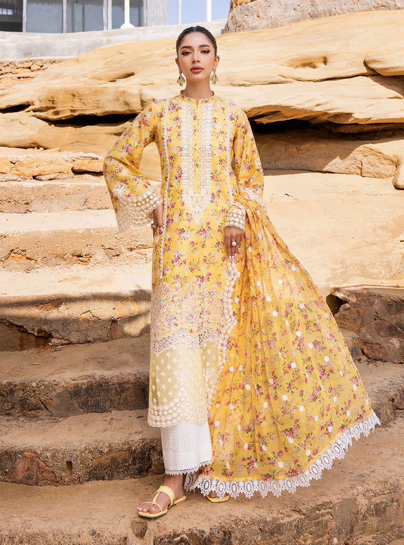 9B | ESME | 3PC Unstitched Luxury Chikankari By Zainab Chottani