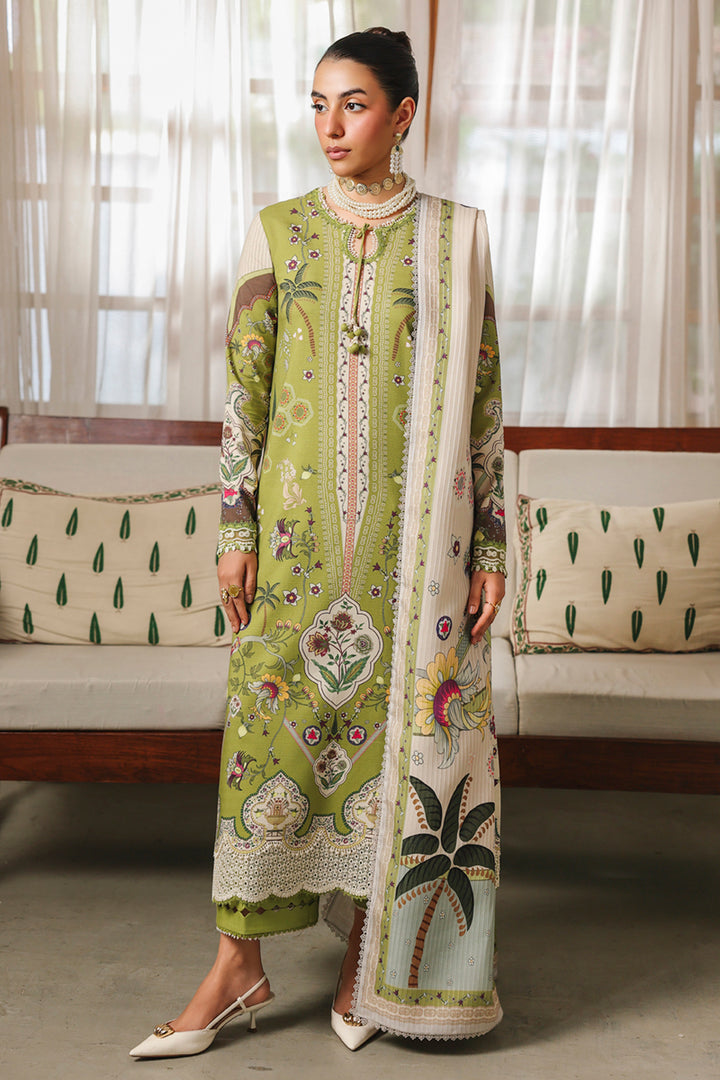 3-PC Unstitched Jacquard Weaved Digital Printed Qprints By Qalamakar | TAHLIA