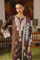 3-PC Unstitched Jacquard Weaved Digital Printed Qprints By Qalamakar | RABELLA