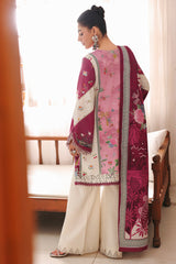 3-PC Unstitched Jacquard Weaved Digital Printed Qprints By Qalamakar | KENNA